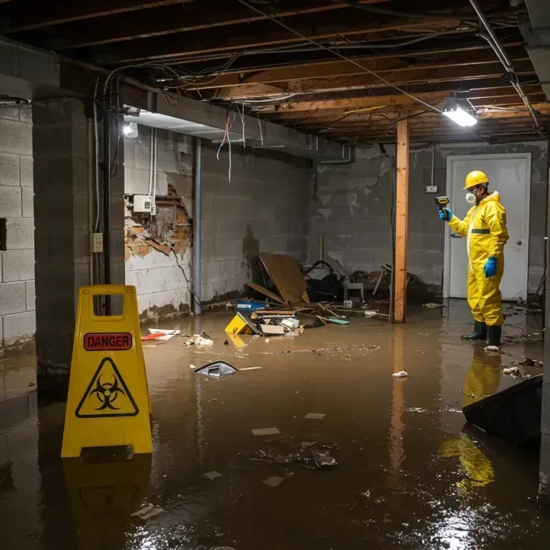 Flooded Basement Electrical Hazard in Jackson County, OR Property